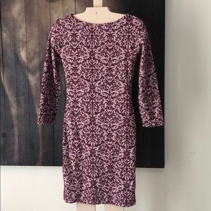 Cute Maroon & White Dress